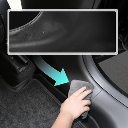 TOPABYTE 8Pcs Door Sill Protector for Tesla Model Y Juniper 2025 2026 Front and Rear Door Pedal Kick Protection ABS Material Door Entry Guard Anti-Kick Full Protect Door Entry Cover