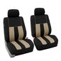 FH Group Striking Striped Car Seat Covers - Universal Fit, Washable Seat Covers for Cars, SUVs, Vans, Sedans, Beige, Front Set - color: Beige, size: Front Set