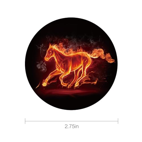Car Cup Holder Coaster 2PCS Cool Fire Horse Car Coasters Car Cup Holder Insert Coasters Mats