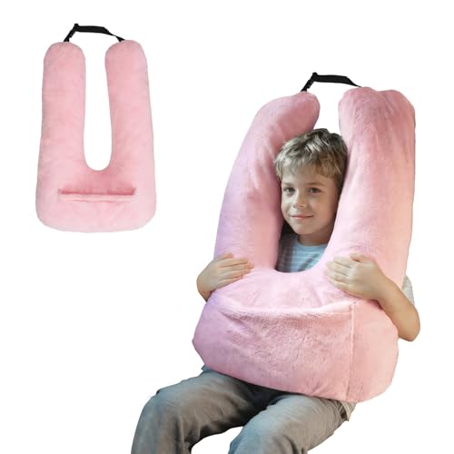 Car Pillow for Kids & Adults, U-Shaped Soft Car Travel Pillow for Sleeping, Head & Neck Support Pillow for Car Seat, Ideal for Road Trips and Long Car Rides, Pink - color: Pink