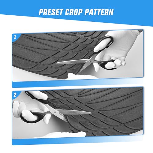 Nilight Rubber Cargo Mats for Cars Trucks SUVs,Universal Trim to fit for Most Vehicles,All Weather Protection Heavy Duty Cargo Liners - color: Rubber Cargo Mat