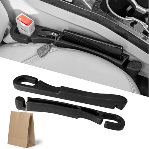 Car Seat Gap Filler 2 Pack with Organizer Hook, Car Seat Gap Plug Fills Gap Between Seat & Console Prevent Small Items & Tools from Falling Seat Side Gap Fits Cars, SUVs, Trucks & Sedans - color: hook