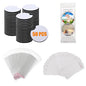 100Pcs Sublimation Car Coasters Blanks Set, 50 Pcs 2.75/0.25 in Neoprene Round Opening Sublimation Coasters, 25Pcs Self-Seal Bags & 25Pcs Car Coaster Display Cards for Sublimation DIY Funny Crafts - color: 2.75in-white-50pcs