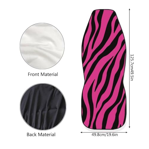 Universal Car Front Seat Covers Purple Zebra Print 2 Pieces Thin Car Accessories Breathable Automotive Seats Protector Fit for Most Cars SUV Sedans Hatchbacks - color: Purple Zebra