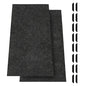 JERIA 2 Pcs 36 X 60 Inch Oil Spill Mat for Under Car Driveway,Oil Leaks Absorbent Oil Pad,Tape Rubber Mat Garage Floor with 16 PCS Tapes - size: 36'' X 60'' (2 PCS)