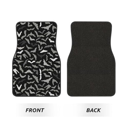 4 Pcs Waterproof Car Floor Mats - Anti-Slip Car Mats Full Set Gray Flying Bats Halloween Universal Fit Car Carpet, Car Accessories Interior for Car, Truck, SUV