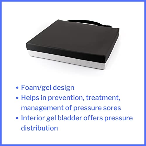 McKesson Seat Cushion for Wheelchairs and Office Chair, Foam/Gel, 20 in x 16 in x 2 in, 1 Count - size: 20x16x2 Inch (Pack of 1)