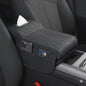 Car Center Console Cover with Tissue Box Holder, Foam Armrest Cover for Car with Side Storage Pockets, Multifunctional Waterproof PVC Leather Car Armrest Cushion Pad, Universal Fit, Black - color: Black-2
