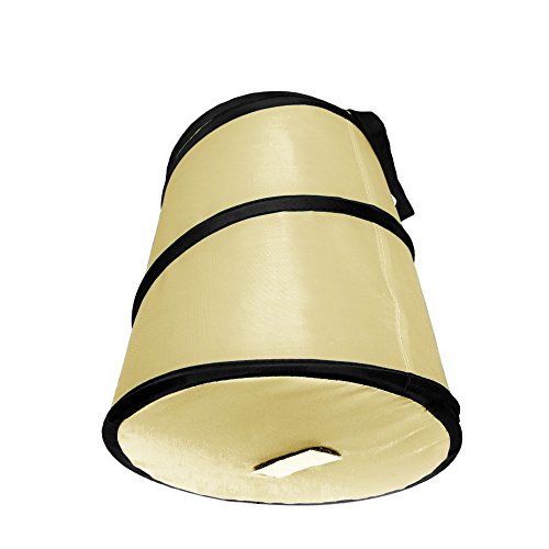 FH Group Automotive Waterproof Portable Collapsible Large Can Garbage Container fits Most Cars,Polyethylene, SUVs, and Trucks Beige Trash - color: Beige, style: Large