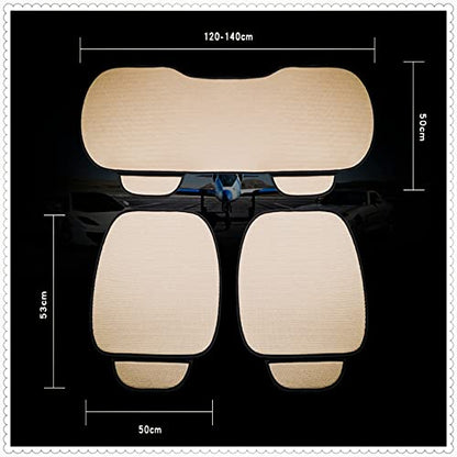Cooling Car Seat Covers Summer Winter Front/Back Car Seat Protector, Ice Silk Cushion with Pocket Breathable Comfortable Cooling Driver Seat Cushion, Absorbing Sweat from Butt and Legs