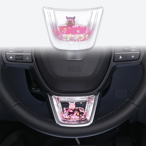 KUSTSOSF for Honda CRV CR-V Accord Civic 11th Gen 2022-25 Steering Wheel Cover Trim Center Consoles U Type Frame Trim Interior Decoration Fit Sedan Hatchback LX EX EX-L Sport Touring(Pink) - color: Pink