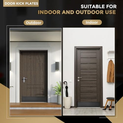uxcell Aluminum Door Kick Plate, 6 x 34 Inches, Black (Single Pack) - color: Black, size: 6 x 34 Inch