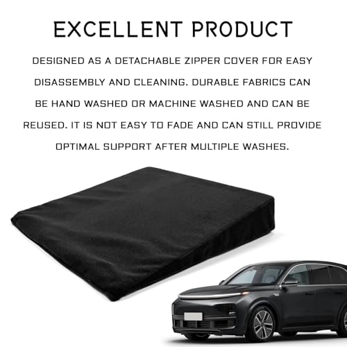 Auto Seat Wedge Leveling Cushion, Car Seat Cushion for Tailbone Pain Relief Comfortable Breathable Car Wedge Support Cushions Pad, Ergonomic Wedges Truck Seats Cushions Office Chairs Pad