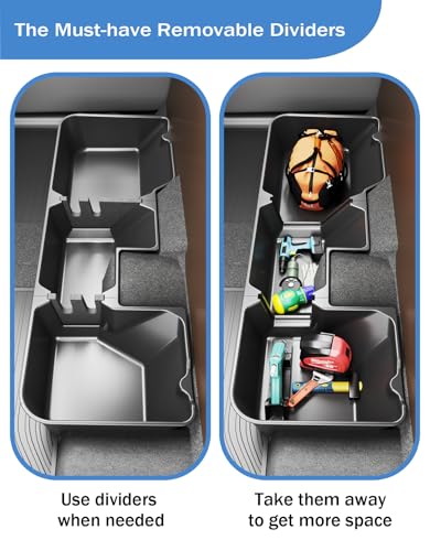 Under Seat Storage Box - Compatible with 2019-2026 Dodge Ram 1500 Crew Cab (New Body Style),Heavy-Duty Truck Organizer Under Back Seat Organizer Box - size: 2019-2026 Dodge Ram 1500
