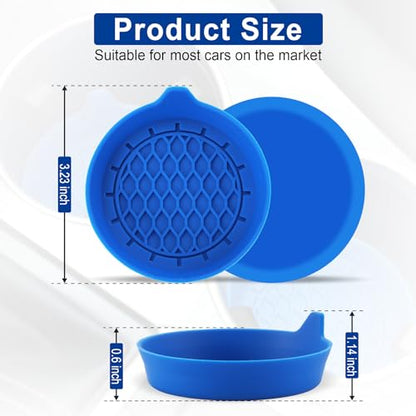 SINGARO Car Cup Holder Coaster, Silicone Cup Holder Insert, Universal Non-Slip Cup Holders, Car Accessories Interior for Women and Man 4 Pack Blue - color: Blue