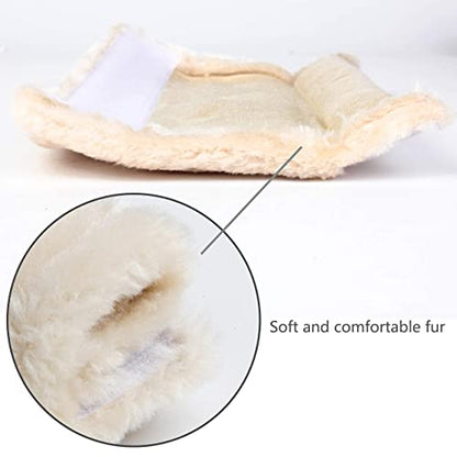 2 Packs Car Seatbelt Covers Shoulder Pad for More Comfortable Driving, Universal Seat Belt Cover for Handbag Camera Backpack Straps, Soft Faux Sheepskin Wool Seat Belt Cushion (Beige)