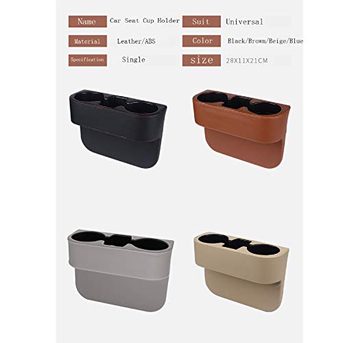 Car Seat Organizer Cup Drink Holders Multi Functional Gap Filler Storage Box Insert Organization Helps Reduce Distracted Driving&Holds Phone Mount Mug Bottle Cellphone (PUBD-Beige) - color: PUBD-Beige