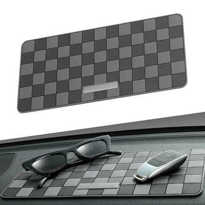 Car Dashboard Anti-slip Mat, Anti-slip High-temperature Resistant Dash Mat, 11.8" x 6" Multifunctional Center Console Storage Mats, Universal for Most Cars, Trucks, SUVs (Gray)