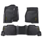 PIT66 Floor Mats Cargo Liner Compatible with 2007-2013 Chevy Silverado/GMC Sierra 1500 Crew Cab, Fit 2007-2014 Silverado/Sierra 2500/3500 HD Crew Cab (Heavy Duty) TPE 3-Piece Premium,Black - size: Fit Silverado/Sierra Crew Cab 2007-2013 | 3PCS