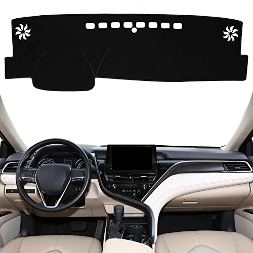 for Toyota Camry Accessories 2018-2022 2023 2024 Dashboard Cover Center Console Cover Dash Mat Carpet Protector Sunshield Cover Custom Fit, Black Trim - color: Black, size: 2018-2024