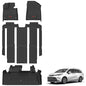 3W Floor Mats & Cargo Liner Fit Toyota Sienna 7 Seat 2021-2026 (Except for 2025 2026 Platinum Edition), TPE All Weather Custom Fit Floor Liner for Sienna XLE/XSE/Limited/Woodland Edition - style: 1. Sienna 7 S|21-26|Full Mats Red Accent