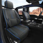 W&PMAX Custom-Fit Blue Seat Covers Full Set for Chevy Silverado & GMC Sierra 2007–2026, Fit 1500/2500/3500HD Crew/Double/Extended Cab, Waterproof Leather Truck Seat Protectors