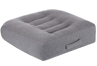 WSGJHB Office Chair Cushion Pillow Adult Car Booster Seat Cushions for Short People Effectively Increase Field of View Lower Back Fatigue Relief, for Cars, Office, Home Anti-Slip 18x18x4.7 inchs Gray - color: Gray