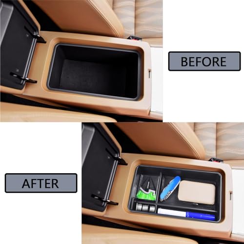 Altima Center Console Organizer Compatible with 2019-2023 2024 2025 2026 Nissan Altima Accessories S/SV/SR/SL/Platinum, ABS Plastic Armrest Box Insert Tray Armrest Storage Box, Black