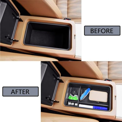 Altima Center Console Organizer Compatible with 2019-2023 2024 2025 2026 Nissan Altima Accessories S/SV/SR/SL/Platinum, ABS Plastic Armrest Box Insert Tray Armrest Storage Box, Black