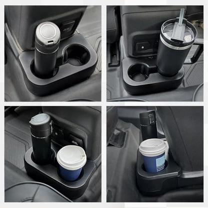 Mabett Upgrade Removable Rear Dual Cup Holder for Ford Bronco 2021 2022 2023 2024 2/4 Door Bronco Accessories（Not for 2025