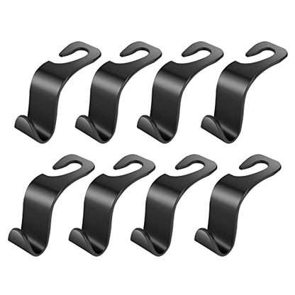 Car Seat Headrest Hook 8Pack Vehicle Bag Hooks Seat Hook Backseat Headrest Hangers Storage for Purses,Grocery Bags,Coats,Car Water Bottle Hook - color: 8Pcs