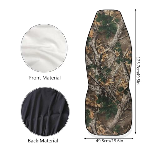 Bulopur Hunting Camo Car Seat Covers Front Seats Only Universal Automotive Seat Covers & Accessories Set for SUV Sedan Truck High Back Cushion Protector Cover 2 Pack, Easy to Install - color: Branch Camo Hunting