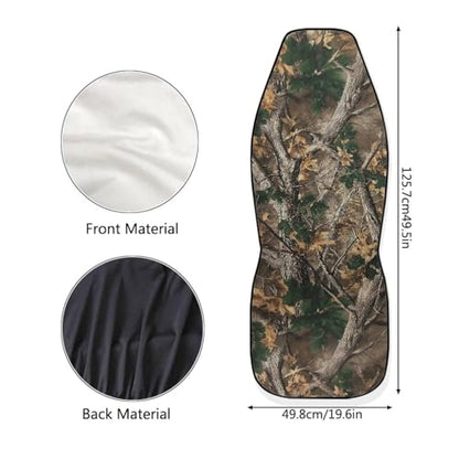 Bulopur Hunting Camo Car Seat Covers Front Seats Only Universal Automotive Seat Covers & Accessories Set for SUV Sedan Truck High Back Cushion Protector Cover 2 Pack, Easy to Install - color: Branch Camo Hunting