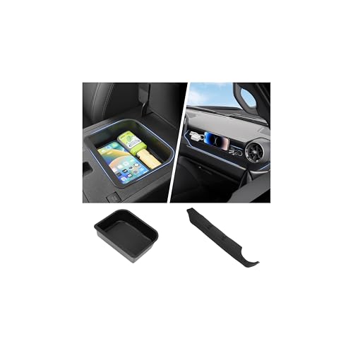 Autorder 2PCS Center Console Organizer for 2024-2026 Toyota Land Cruiser Prado 250 LC250 Accessories Armrest Storage Box Silicone Dash Organizer Center Console Insert Tray with Anti-Slip Mat - size: 2024-2026 Toyota Land Cruiser 2PCS