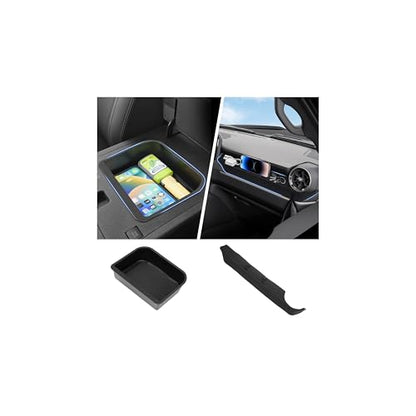 Autorder 2PCS Center Console Organizer for 2024-2026 Toyota Land Cruiser Prado 250 LC250 Accessories Armrest Storage Box Silicone Dash Organizer Center Console Insert Tray with Anti-Slip Mat - size: 2024-2026 Toyota Land Cruiser 2PCS