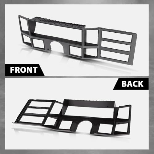 G-PLUS Dash Bezel Radio Surround Trim Compatible with Jeep Cherokee XJ 1984-1996 with Hole Silver - size: 1984-1996 Jeep Cherokee XJ | Gray Silver