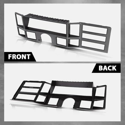 G-PLUS Dash Bezel Radio Surround Trim Compatible with Jeep Cherokee XJ 1984-1996 with Hole Silver - size: 1984-1996 Jeep Cherokee XJ | Gray Silver