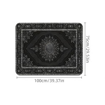 Universal Car Trunk Mat 29" x 39", Black Bohemian Style All Weather Trunk Protection Cargo Liner, Durable Cargo Mat Rear Trunk Liner, Stylish Vehicle Interior Accessories Suitable for Most Car Models - color: Black Bohemian Style