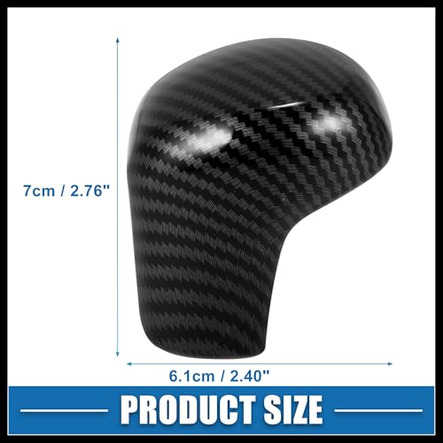 Gear Shift Knob Cover Automatic Transmission Lever Trim for Honda Civic 10th Gen 2016 2017 2018 2019 2020 2021 ABS Carbon Fiber Pattern Black Durable Material