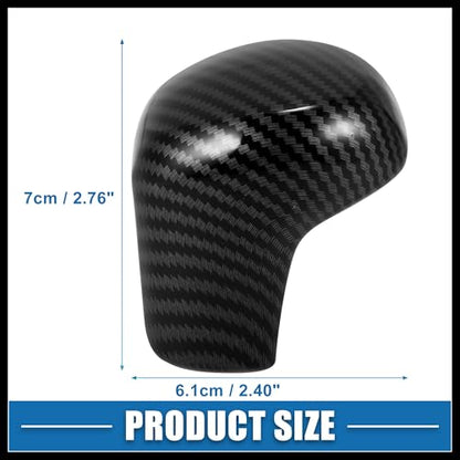 Gear Shift Knob Cover Automatic Transmission Lever Trim for Honda Civic 10th Gen 2016 2017 2018 2019 2020 2021 ABS Carbon Fiber Pattern Black Durable Material