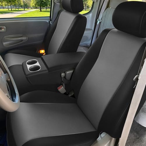 Seat Covers Compatible with 2000-2004 Toyota Tundra, Neoprene Front 40/60 Split Seat with Fold Down Console