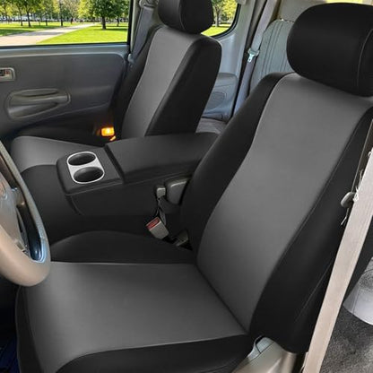 Seat Covers Compatible with 2000-2004 Toyota Tundra, Neoprene Front 40/60 Split Seat with Fold Down Console