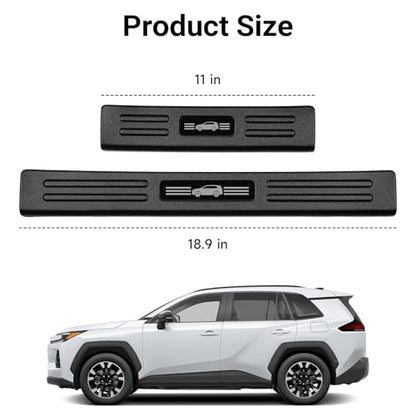 Door Sill Guards Compatible with Toyota RAV4 2026 2027 LE/SE/XLE/XSE/Woodland/Limited Accessories ABS Material Door Sill Protector Plate Decoration Front and Rear Door Pedal Kick Protection