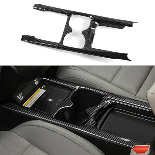 for Honda CR-V 2020 2021 2022 Accessories CRV Cup Frame Decals ABS Carbon Fiber Stickers, B - color: 2020-2022 Cup Holder Frame