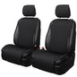 2pcs Sideless Car Seat Covers for All Seasons - Breathable Front Seats Cushions Non-Slip Bottom with Headrest Protectors - Universal Carseat Cover Fits for Most Vehicles Cars Van SUV Truck Black - color: Front Black