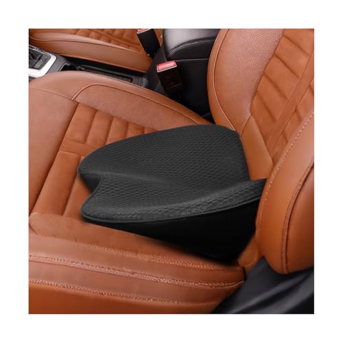 Car Seat Cushion, Memory Foam Sciatica & Lower Back Pain Relief Vehicle Chair Pillow for Driving, Breathable Automotive Seat Support Pad, Universal for SUV Sedan Truck (Black) - color: Black