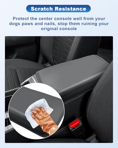 CDEFG Compatible with 2024 Hyundai Santa Cruz Tucson Center Console Cover for 2022-2024 Santa Cruz Accessories Armrest Cover Tucson Middle Console Pad Arm Rest Cushion - color: Leather for 2022-2024 Santa Cruz