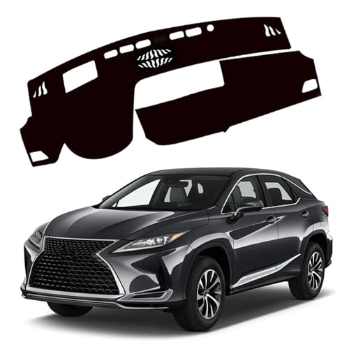 Upgraded Dashboard Mat for 2016-2019 Lexus RX RX350 RX200T RX450H AL20 (with HUD) LHD Polyester Dash Mat Non-Slip Windshield Reflective Instrument Dash Cover Interior Accessory Black - color: 16-19 for Lexus RX RX350 RX200T RX450H(With HUD)