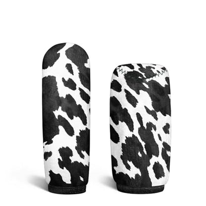 Cow Print Car Handbrake Cover Gear Shift Knob Cover Set, Automotive Shift Protector Cover Interior Accessiores Universal Fit Most Vehicle SUV Truck - color: Cow Print
