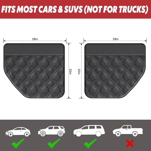 Dog Car Door Protector – 20% Larger Design for Sedans, Family Cars and Small SUVS, 2 Packs Thickened PU Material Waterproof Door Panel Covers, Protects Doors from Dog Scratching - size: Premium PU [Fit for Sedan/Family Car/Small SUV]